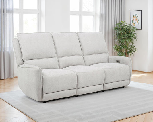 Sylmar Power Reclining Sofa in Dove Grey - Coaster Furniture