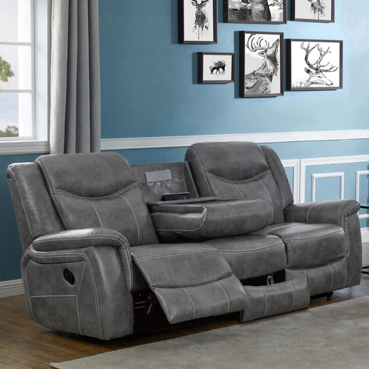 Conrad Motion Sofa in Grey - Coaster Furniture