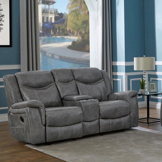 Conrad Glider Loveseat in Grey - Coaster Furniture