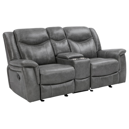 Conrad Glider Loveseat in Grey - Coaster Furniture