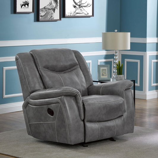 Conrad Glider Recliner in Grey - Coaster Furniture