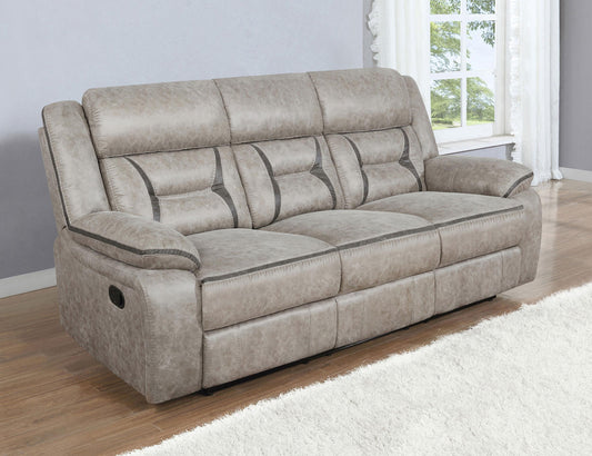 Greer Motion Sofa in Taupe - Coaster Furniture
