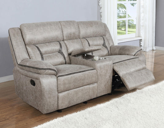 Greer Glider Loveseat in Taupe - Coaster Furniture