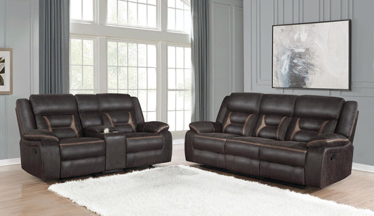 Greer Reclining 2-Piece Set in Taupe - Coaster Furniture