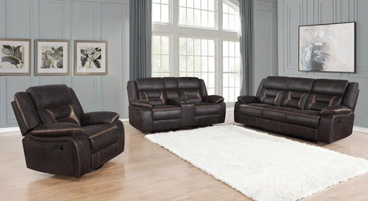 Greer Reclining 3-Piece Set in Taupe - Coaster Furniture
