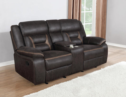 Greer Glider Loveseat in Taupe - Coaster Furniture