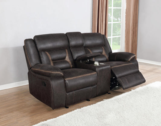 Greer Glider Loveseat in Taupe - Coaster Furniture