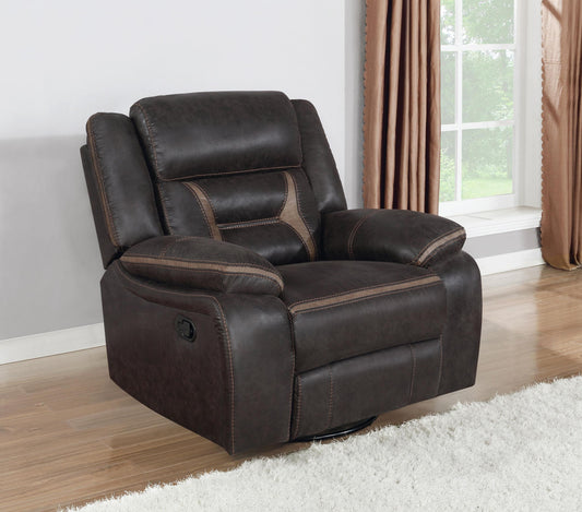 Greer Swivel Glider Recliner in Taupe - Coaster Furniture
