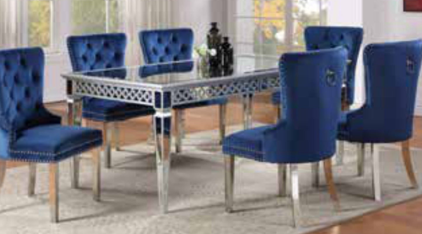 D6270 Velvet Mirror Dining Set