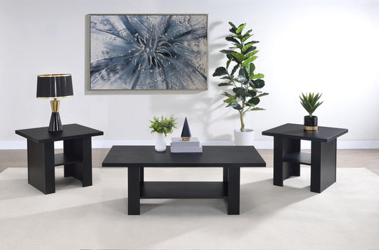 Rodez Coffee Table Set in Black - Coaster Furniture