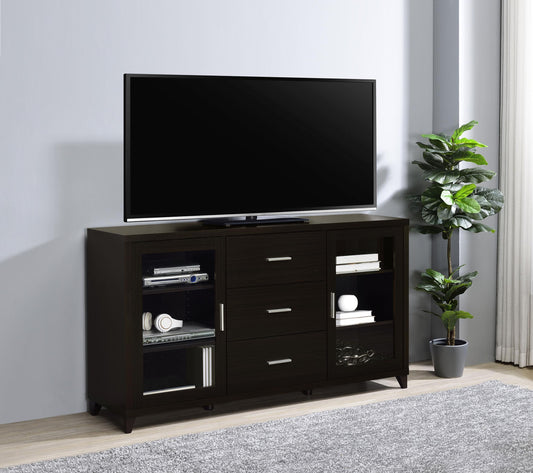 Lewes Tv Stand in Cappuccino - Coaster Furniture