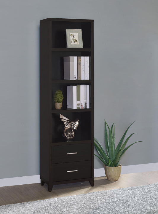 Lewes Media Tower in Cappuccino - Coaster Furniture