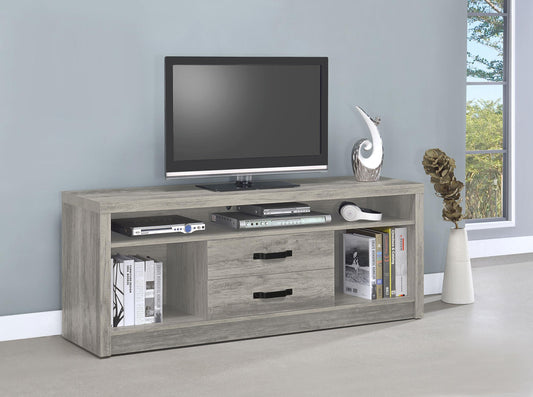Burke Tv Stand in Grey Driftwood - Coaster Furniture