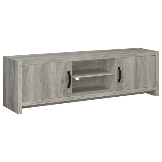 Burke Tv Stand in Grey Driftwood - Coaster Furniture