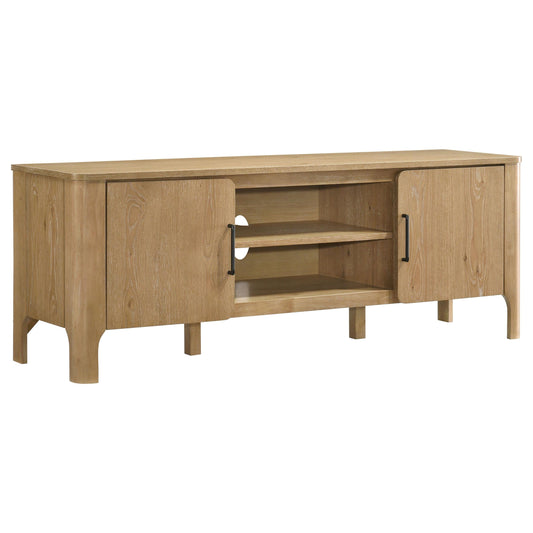 Rowe Tv Stand in Light Oak - Coaster Furniture
