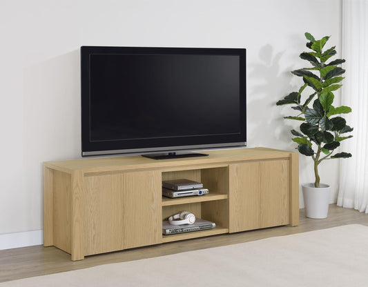 Rowe Tv Stand in Light Oak - Coaster Furniture