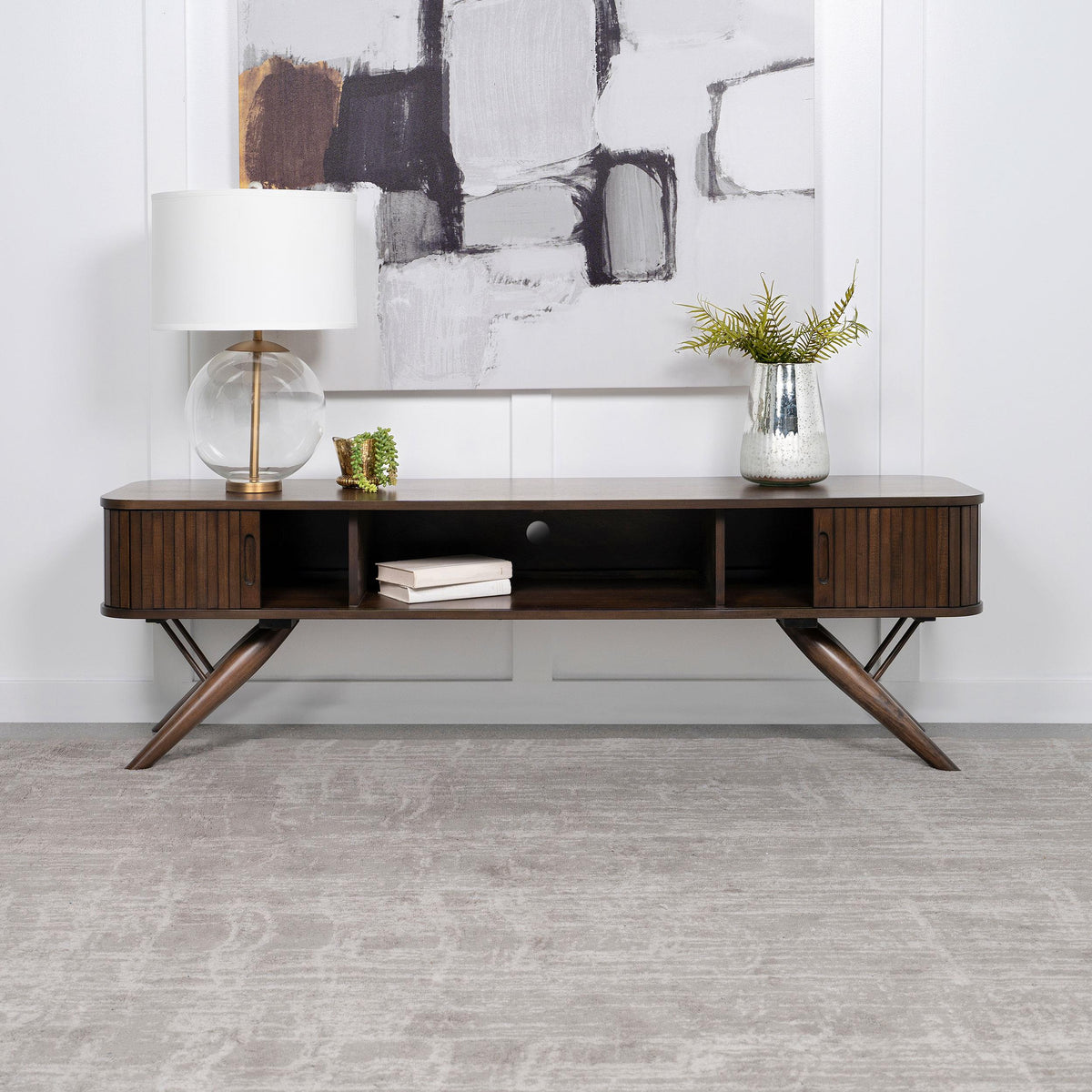 Valna Tv Stand in Walnut - Coaster Furniture