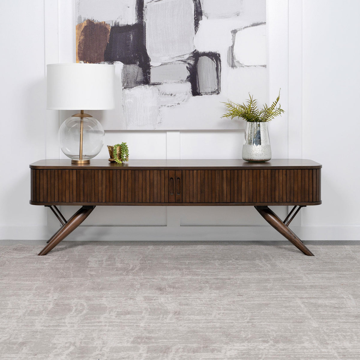 Valna Tv Stand in Walnut - Coaster Furniture