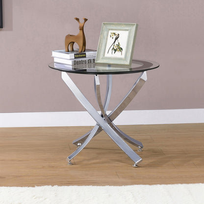 Brooke End Table - Chrome