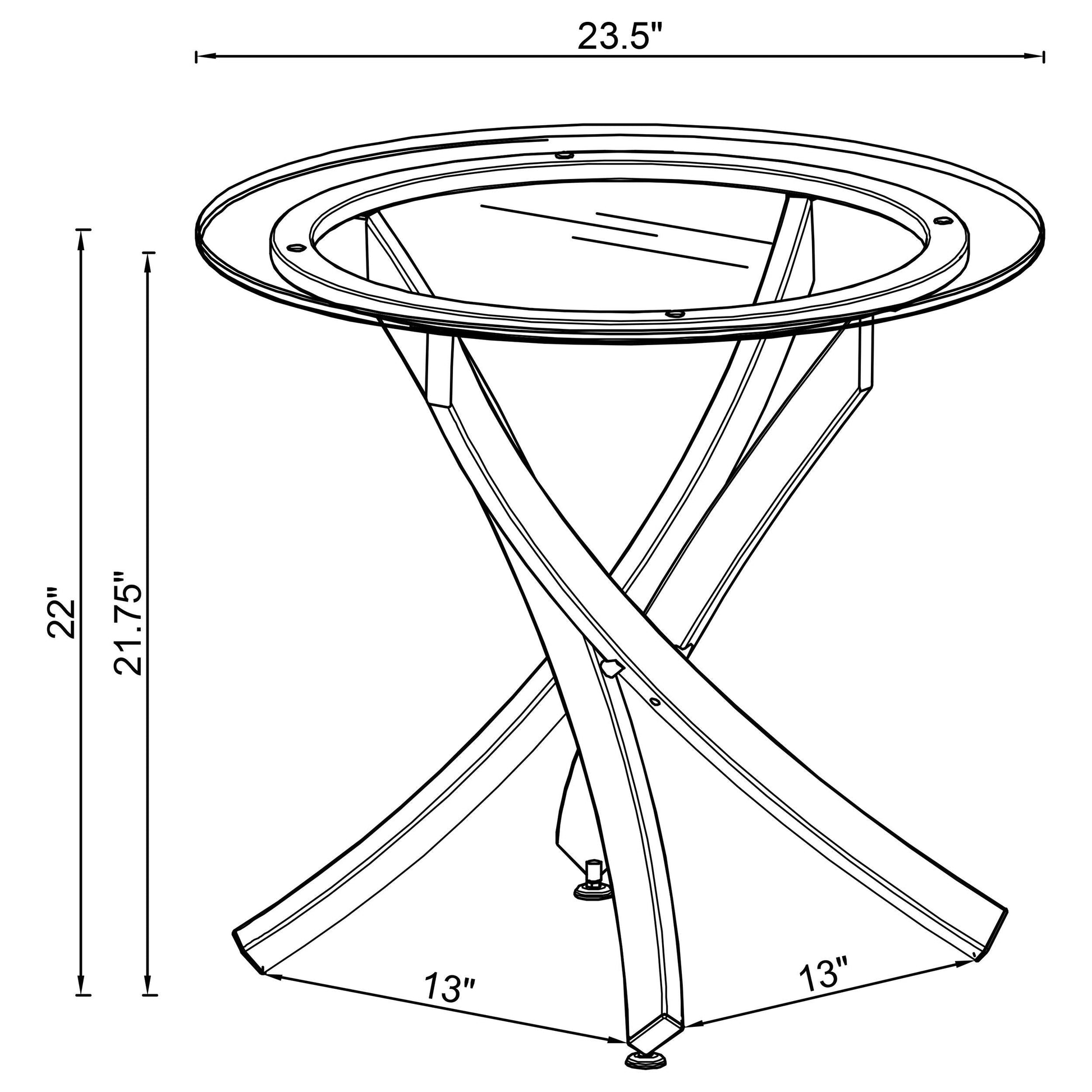 Brooke End Table - Chrome