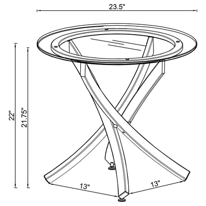 Brooke End Table - Chrome