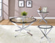 Brooke Coffee Table 3-Piece Set - Chrome