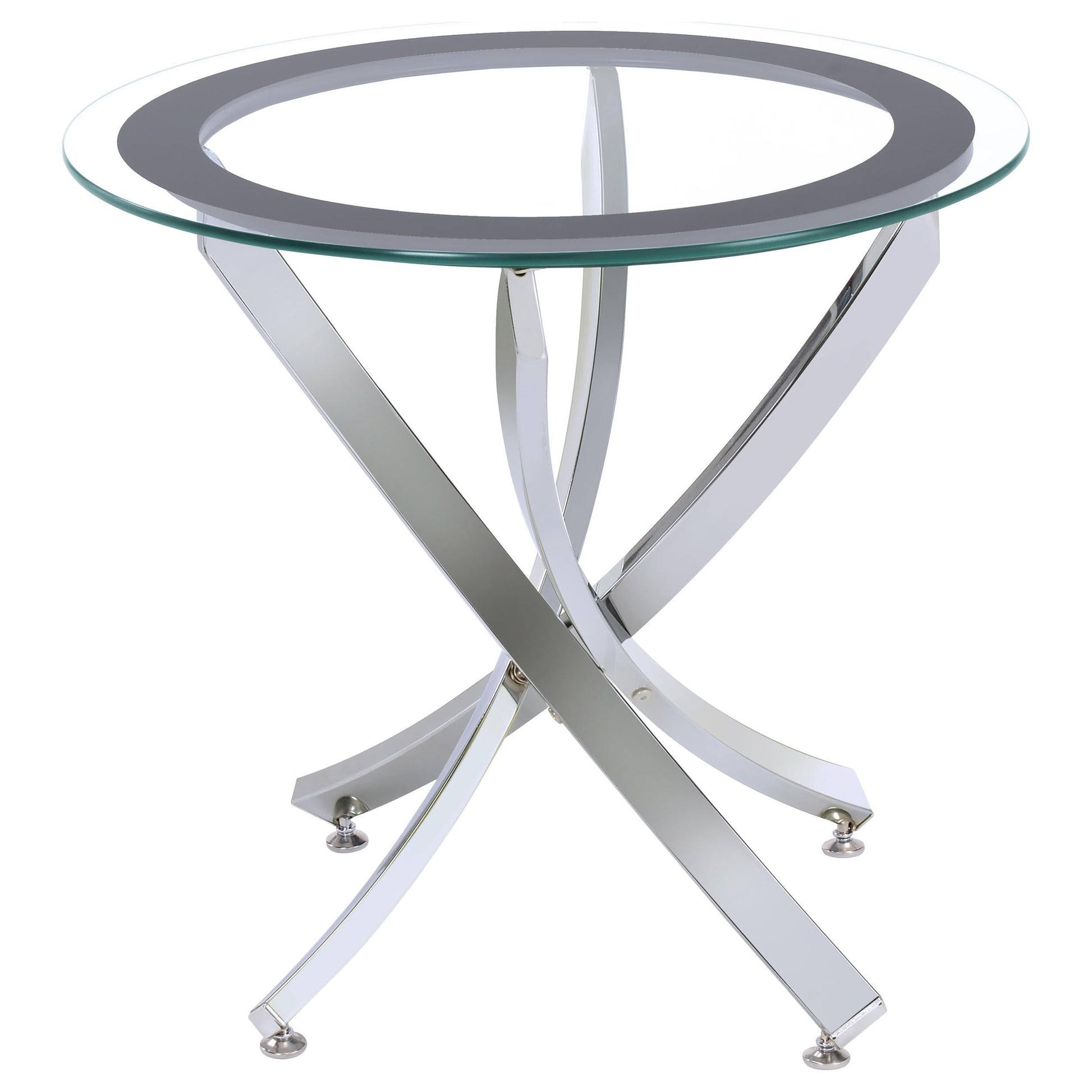 Brooke Coffee Table 3-Piece Set - Chrome
