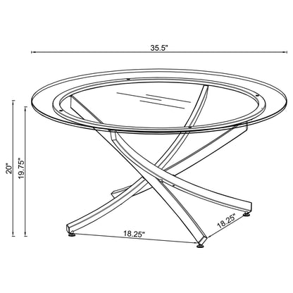 Brooke Coffee Table - Chrome