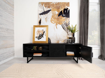 Marsden Tv Stand in Charcoal Black - Coaster Furniture