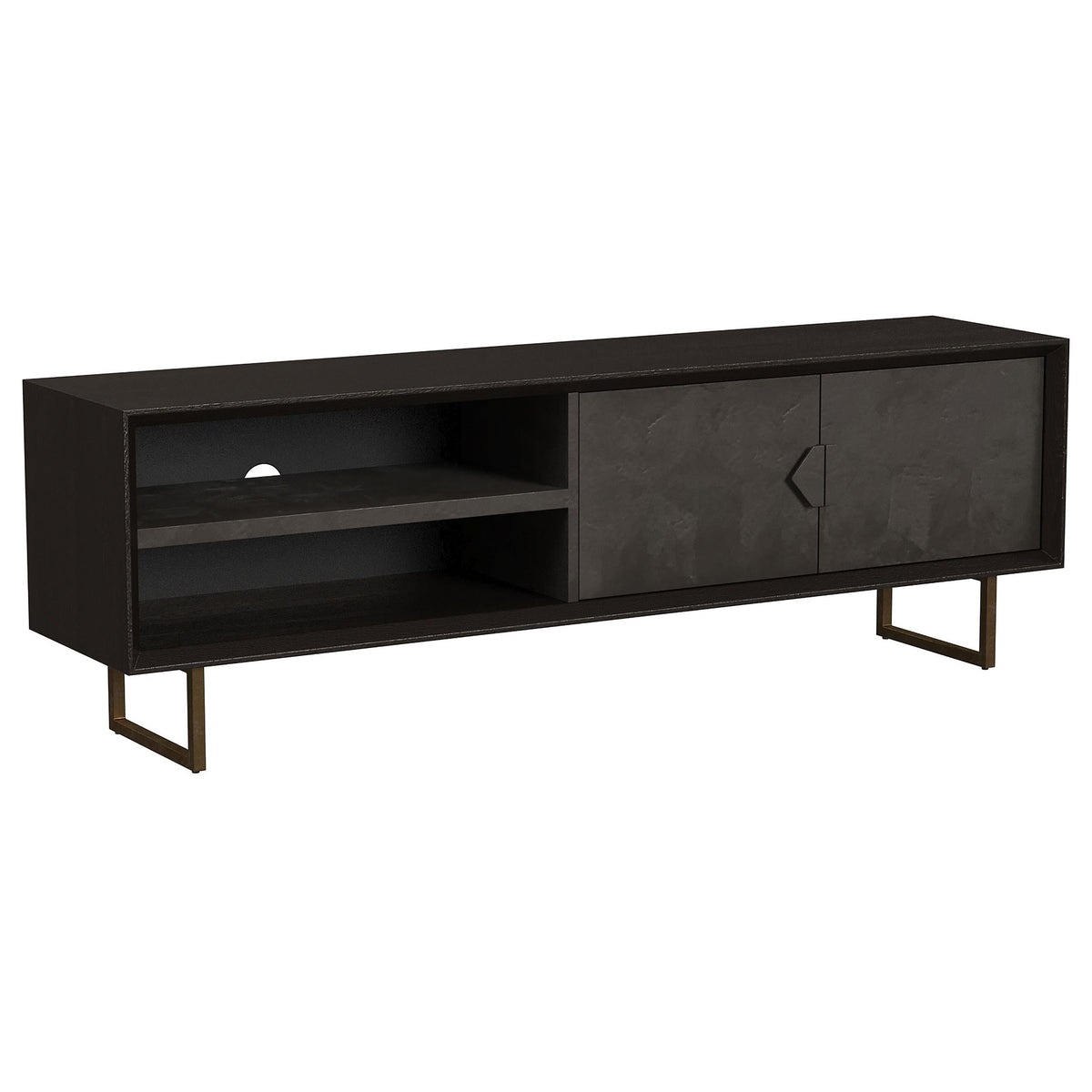 Marsden Tv Stand in Charcoal Black - Coaster Furniture