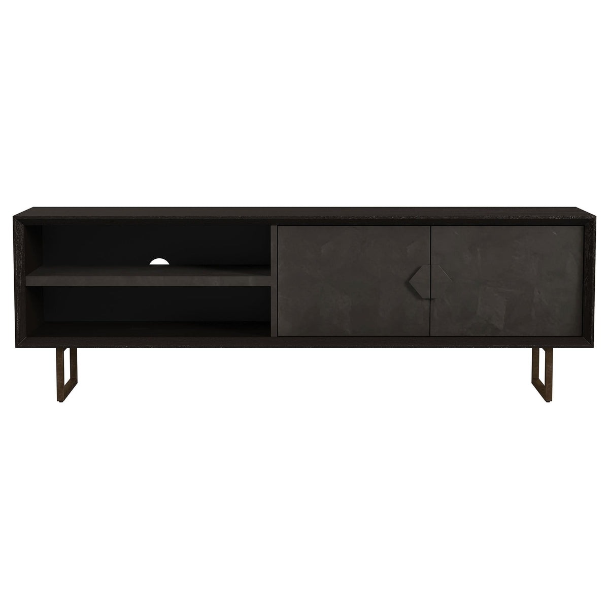 Marsden Tv Stand in Charcoal Black - Coaster Furniture