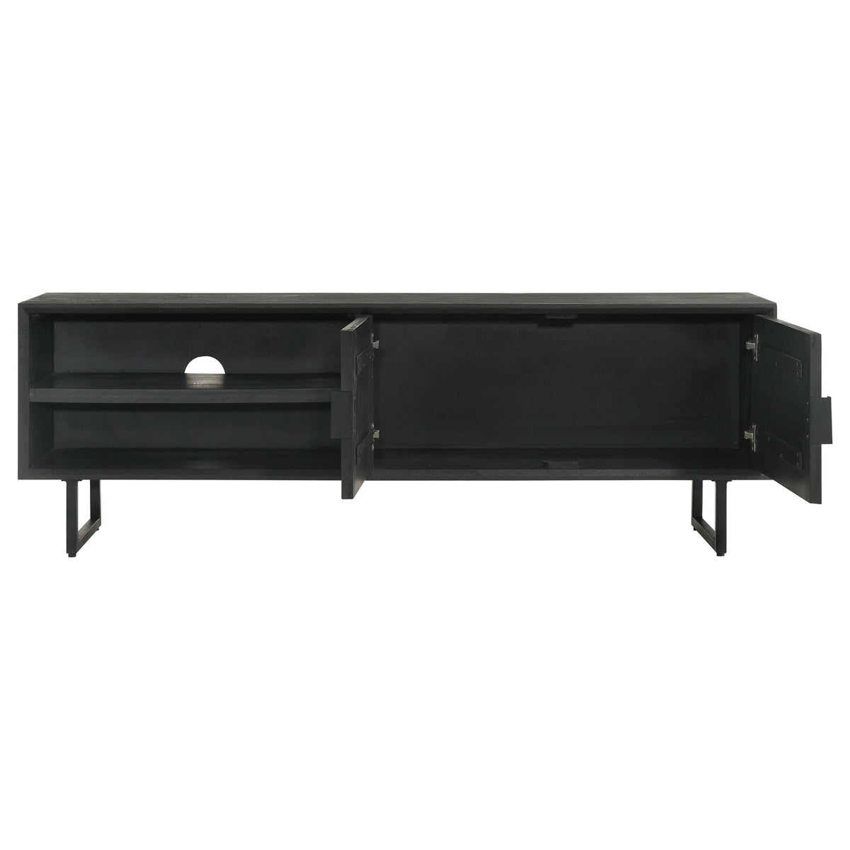 Marsden Tv Stand in Charcoal Black - Coaster Furniture