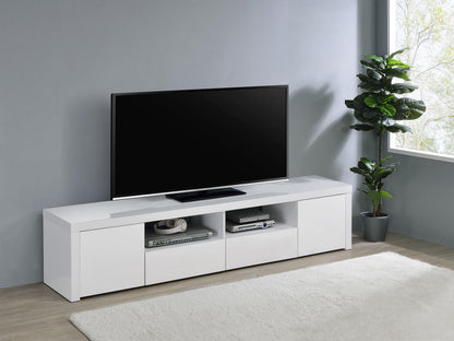 Jude Tv Stand in White High Gloss - Coaster Furniture