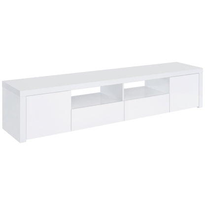 Jude Tv Stand in White High Gloss - Coaster Furniture