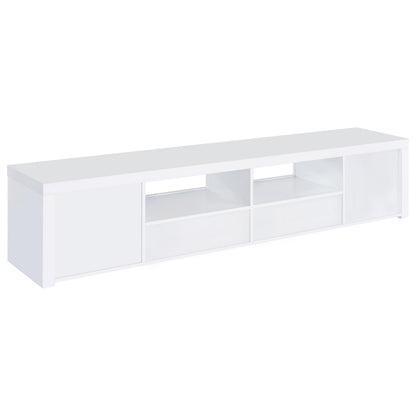 Jude Tv Stand in White High Gloss - Coaster Furniture