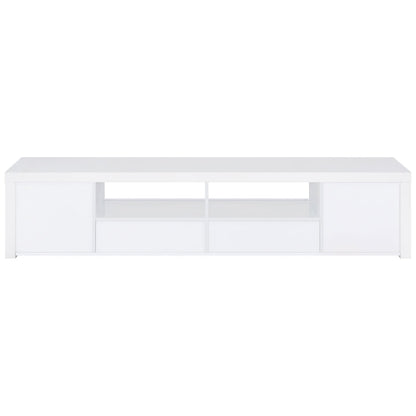 Jude Tv Stand in White High Gloss - Coaster Furniture