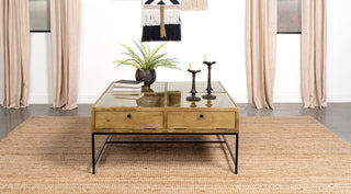 Stephie Coffee Table in Honey Brown - Coaster Furniture