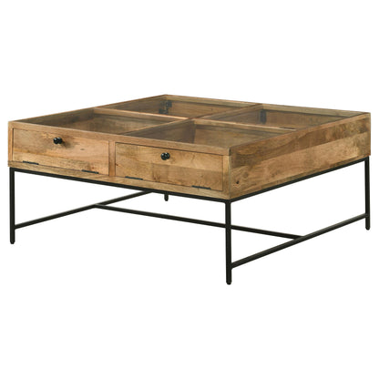 Stephie Coffee Table in Honey Brown - Coaster Furniture