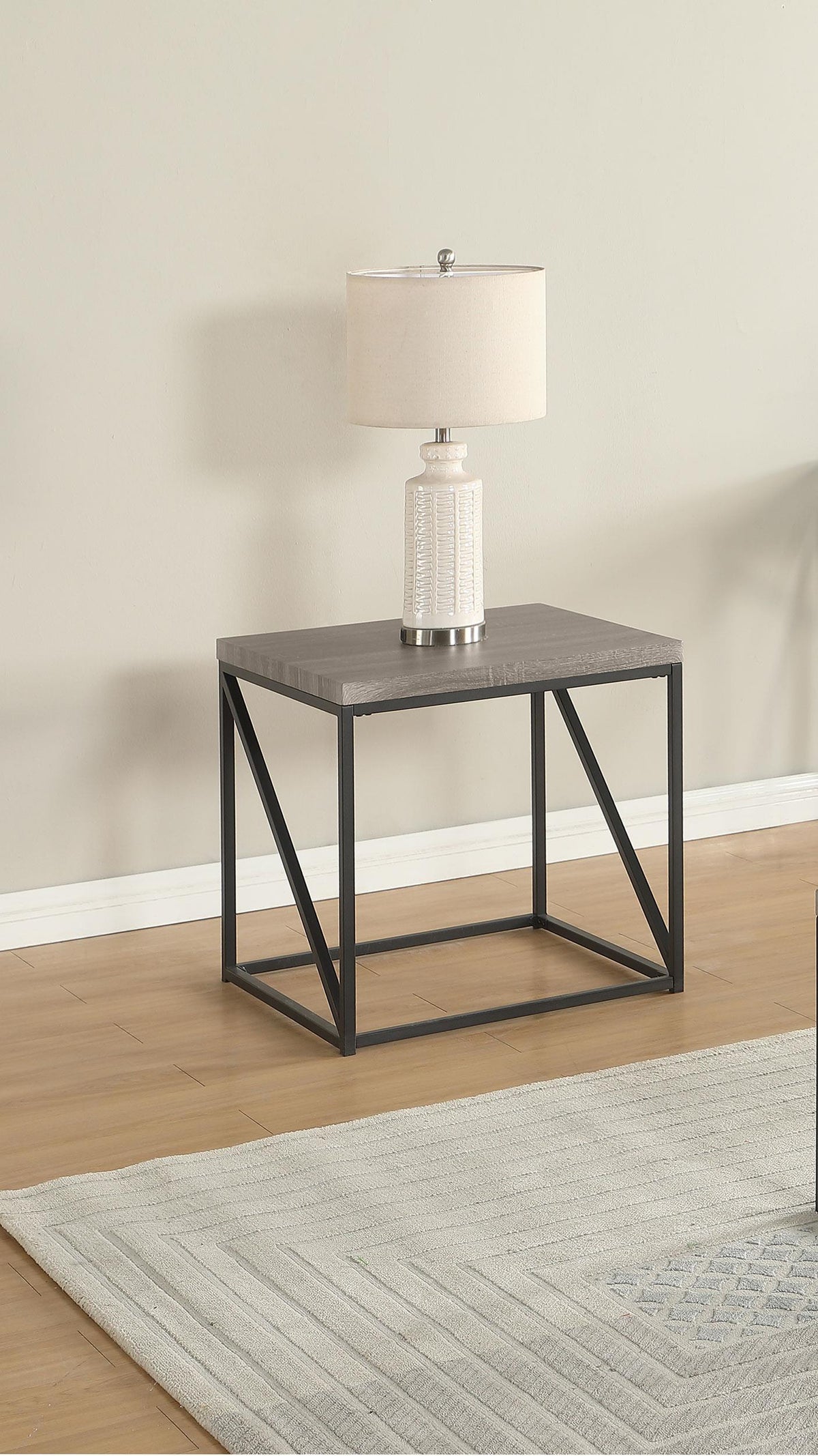 Birdie End Table in Sonoma Grey - Coaster Furniture