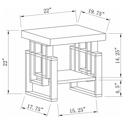Schmitt End Table in White High Gloss - Coaster Furniture