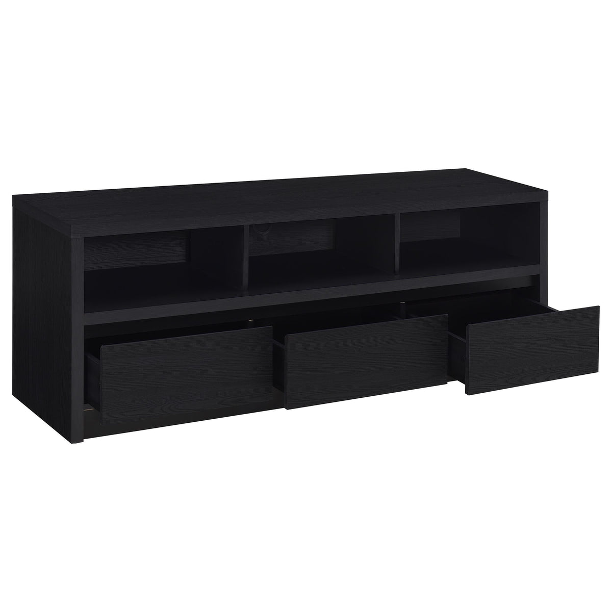 Rutland Tv Stand in Black - Coaster Furniture