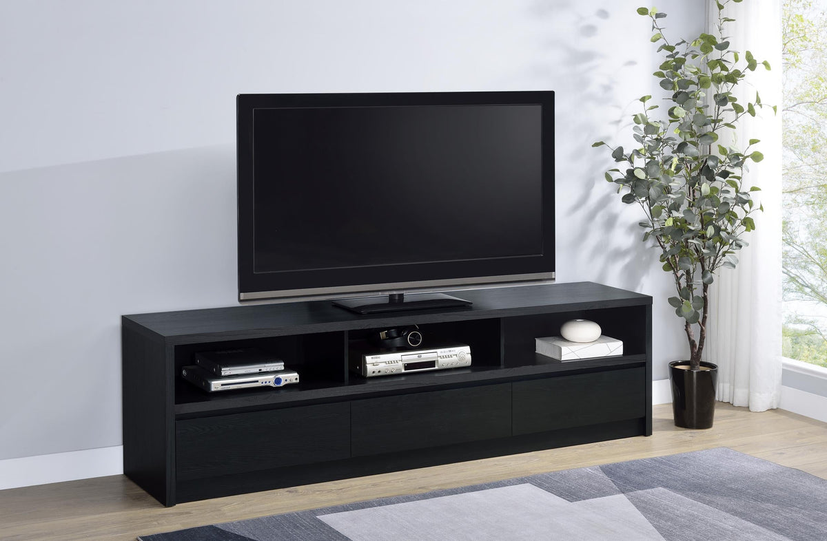 Rutland Tv Stand in Black - Coaster Furniture