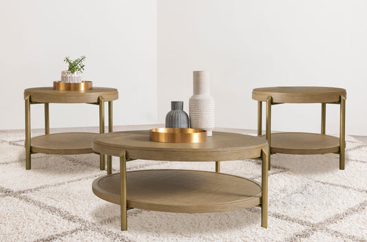 Arini Coffee Table Set in Natural - Coaster Furniture