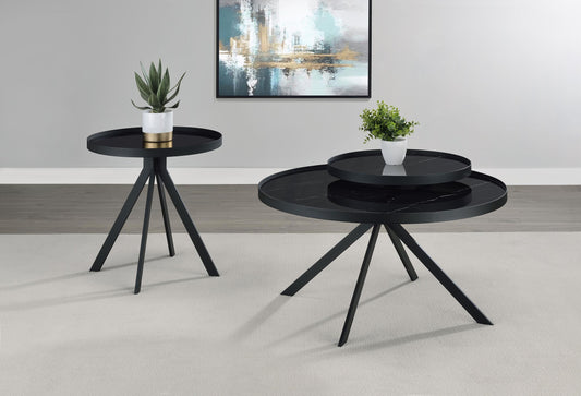 Briggs Coffee Table Set in Black - Coaster Furniture