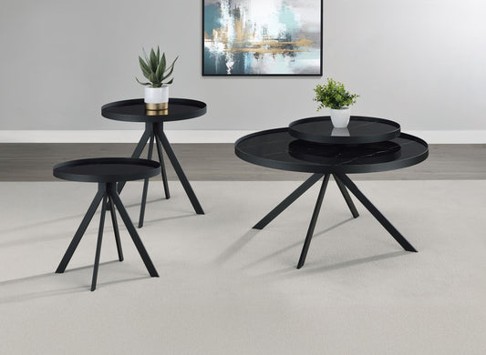 Briggs Coffee Table Set in Black - Coaster Furniture