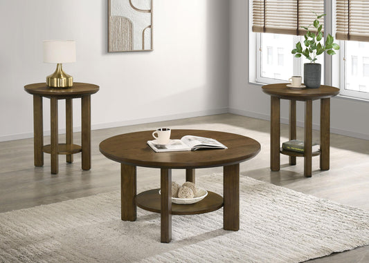 Ottowa Coffee Table Set in Brown - Coaster Furniture