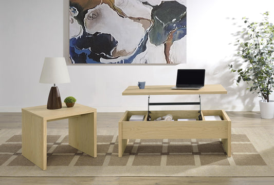 Canoga Coffee Table Set in Light Oak - Coaster Furniture