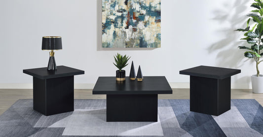 Devar Coffee Table Set in Black - Coaster Furniture