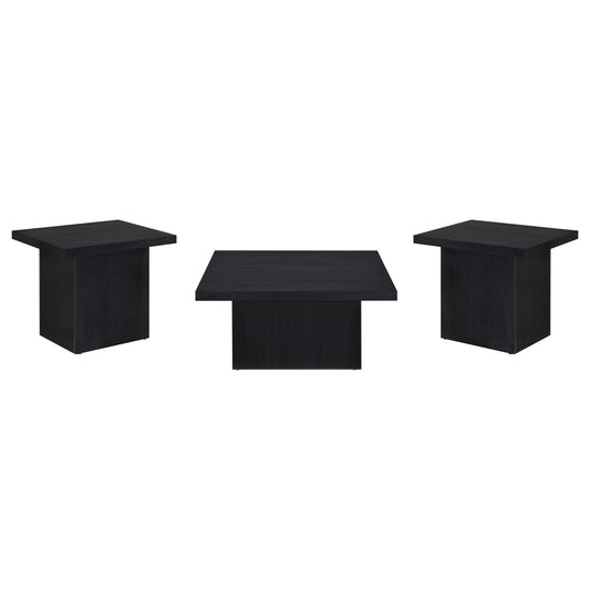 Devar Coffee Table Set in Black - Coaster Furniture