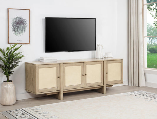 Kailani Tv Stand in Beige Oak - Coaster Furniture
